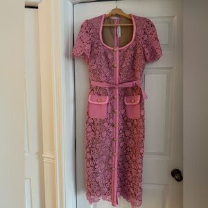 Self portrait pink lace dress. Only worn once and is in great condition.